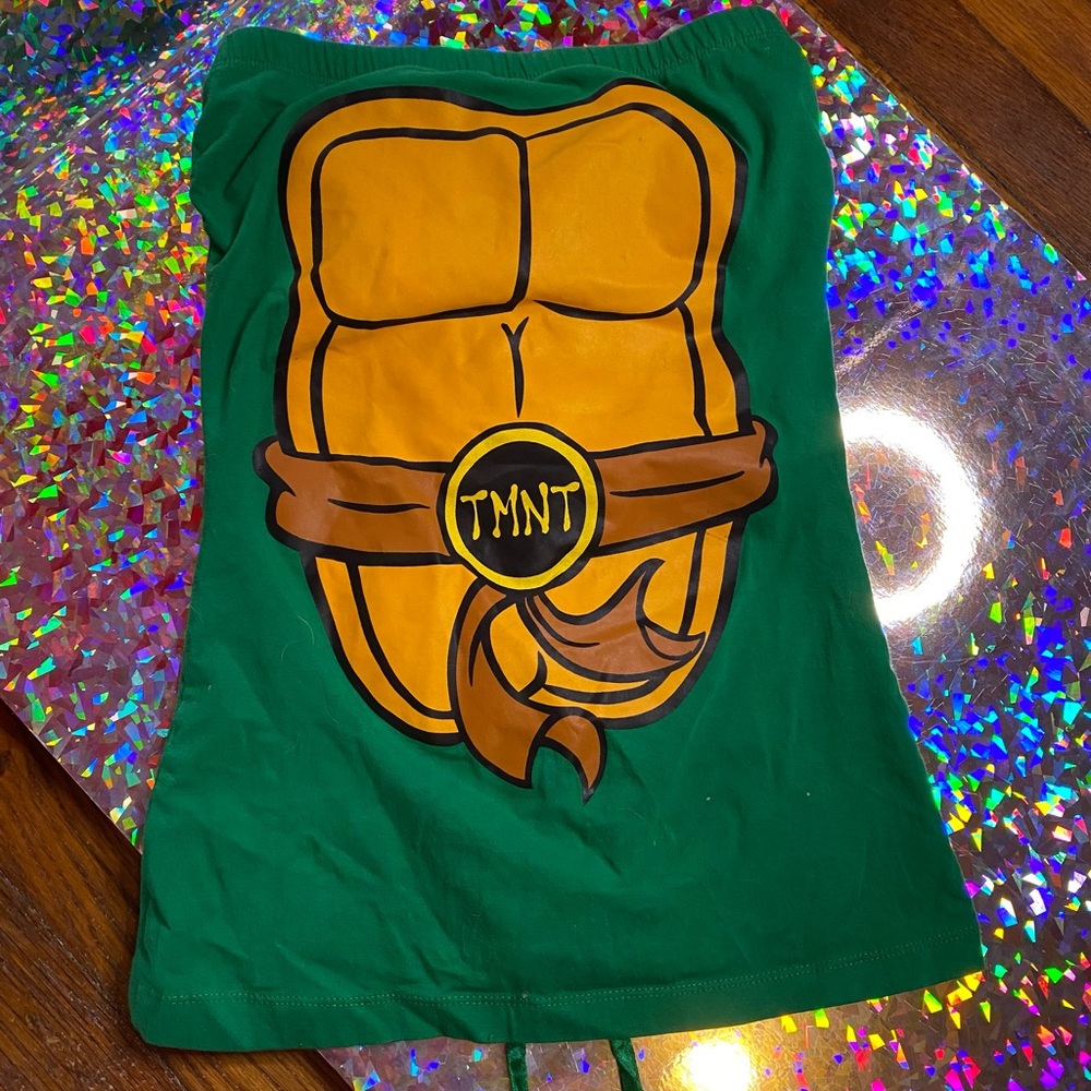 Ninja turtles lace up corset tube top